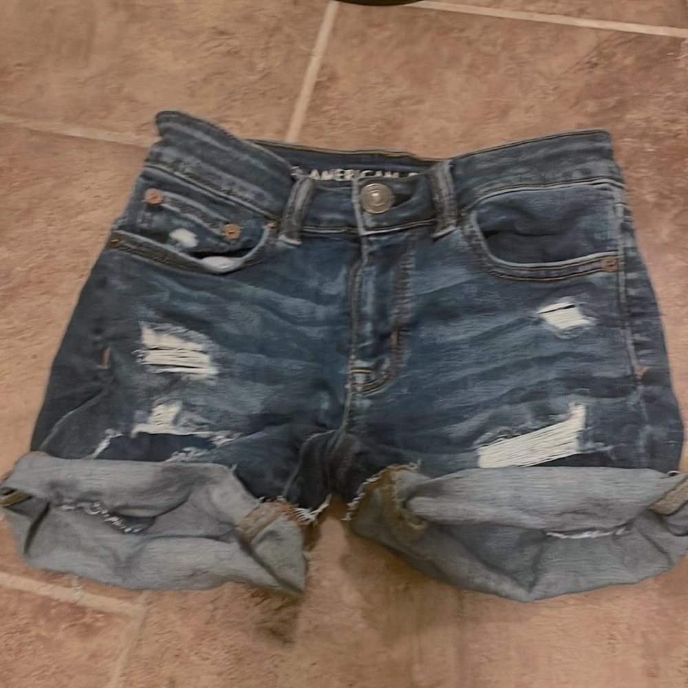 american eagle denim shorts